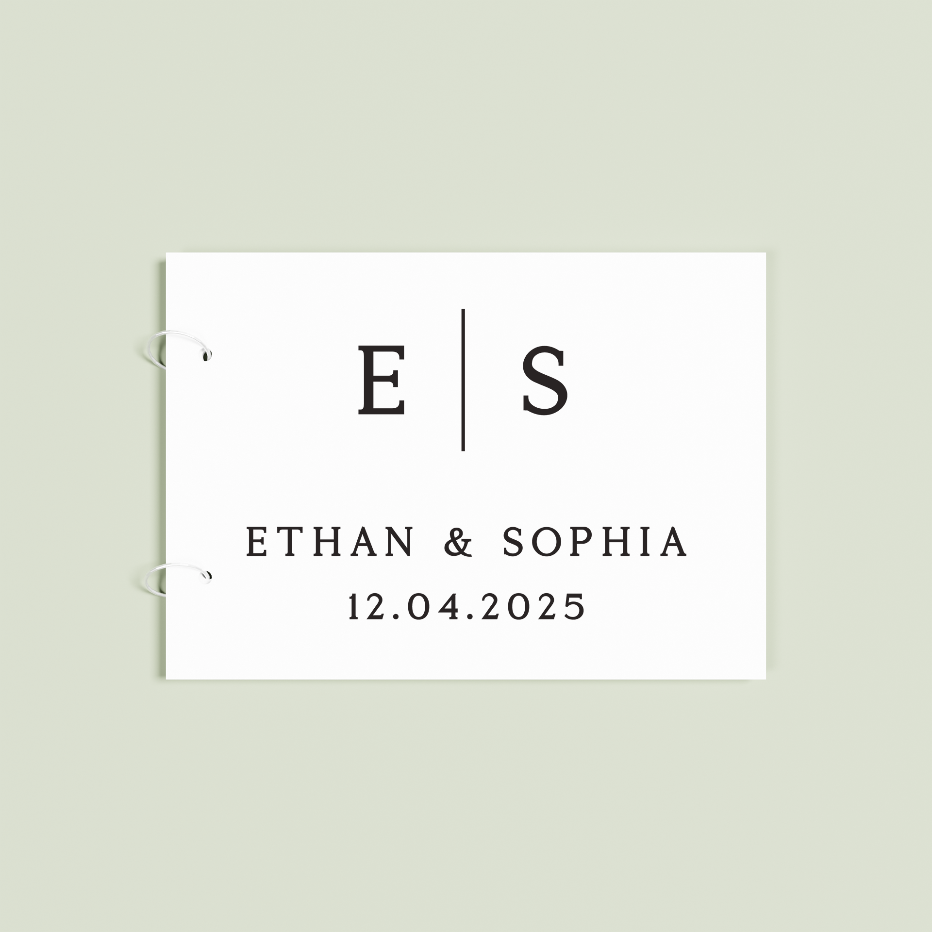 Etoile personalised guest book, black text on white acrylic | Saint Sauvant Auckland NZ