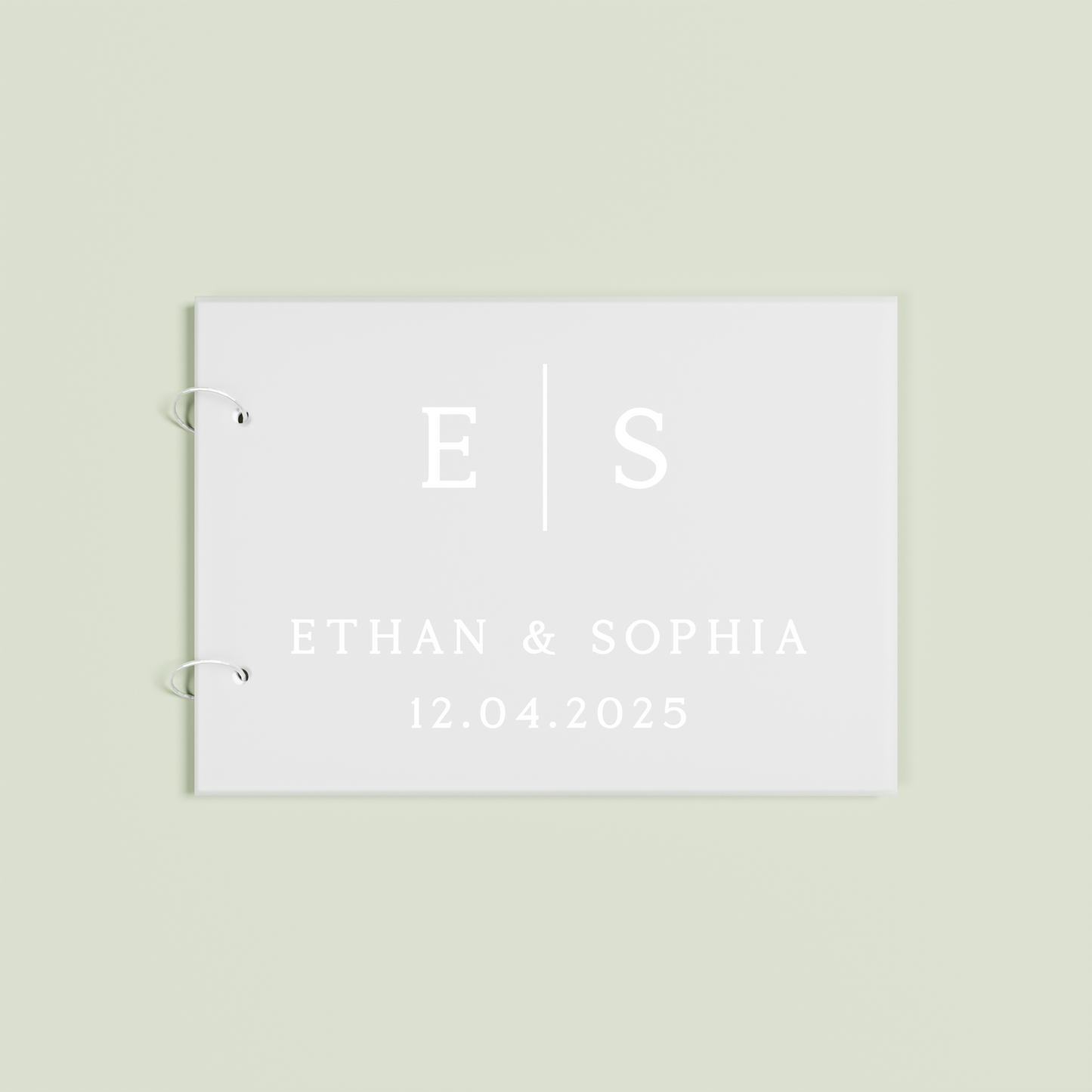 Etoile personalised guest book, white text on frosted acrylic | Saint Sauvant Auckland NZ