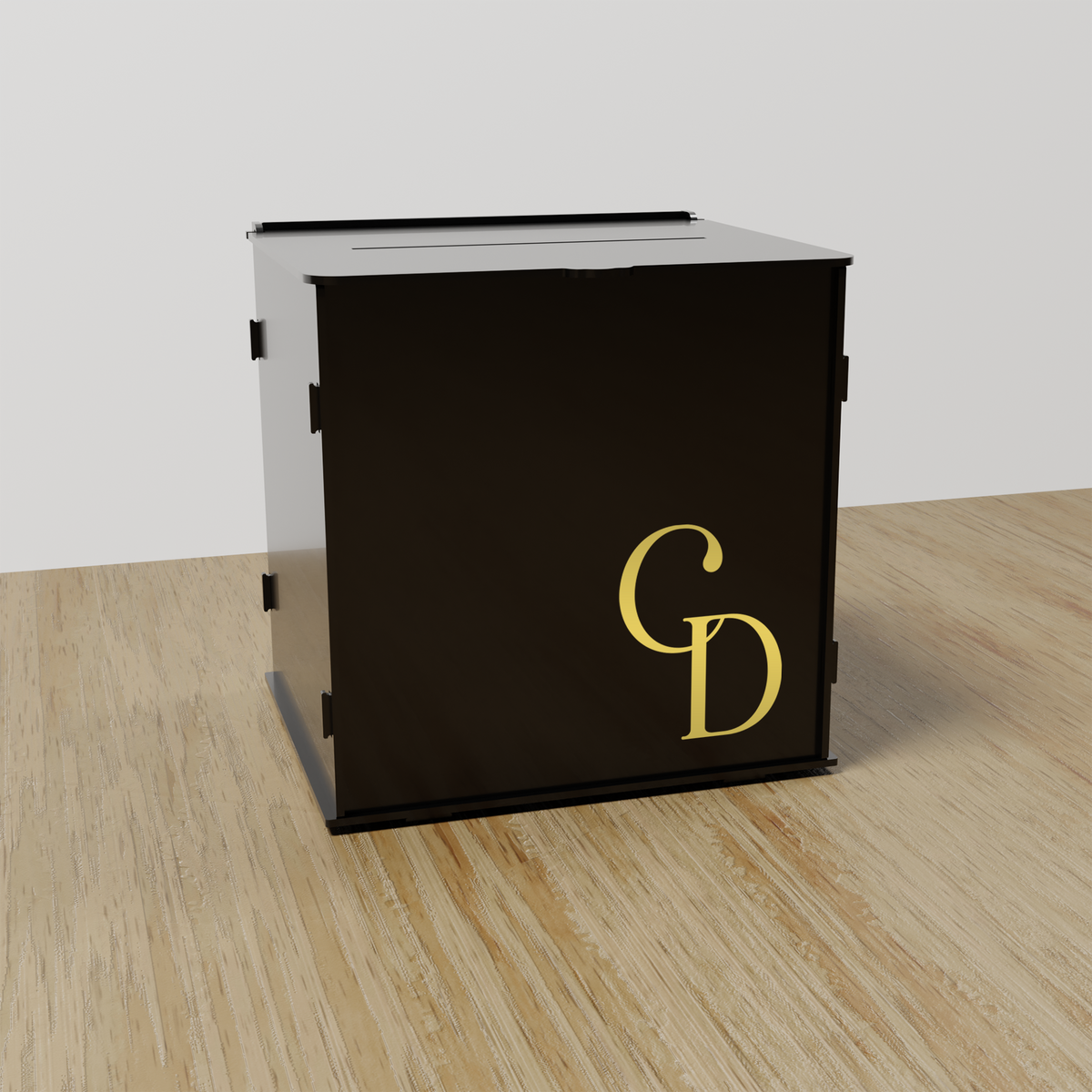 Aude acrylic wishing well, gold text on black acrylic | Saint Sauvant Auckland NZ