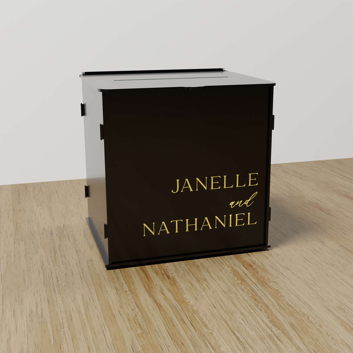 Seine acrylic wishing well, gold text on black acrylic | Saint Sauvant Auckland NZ