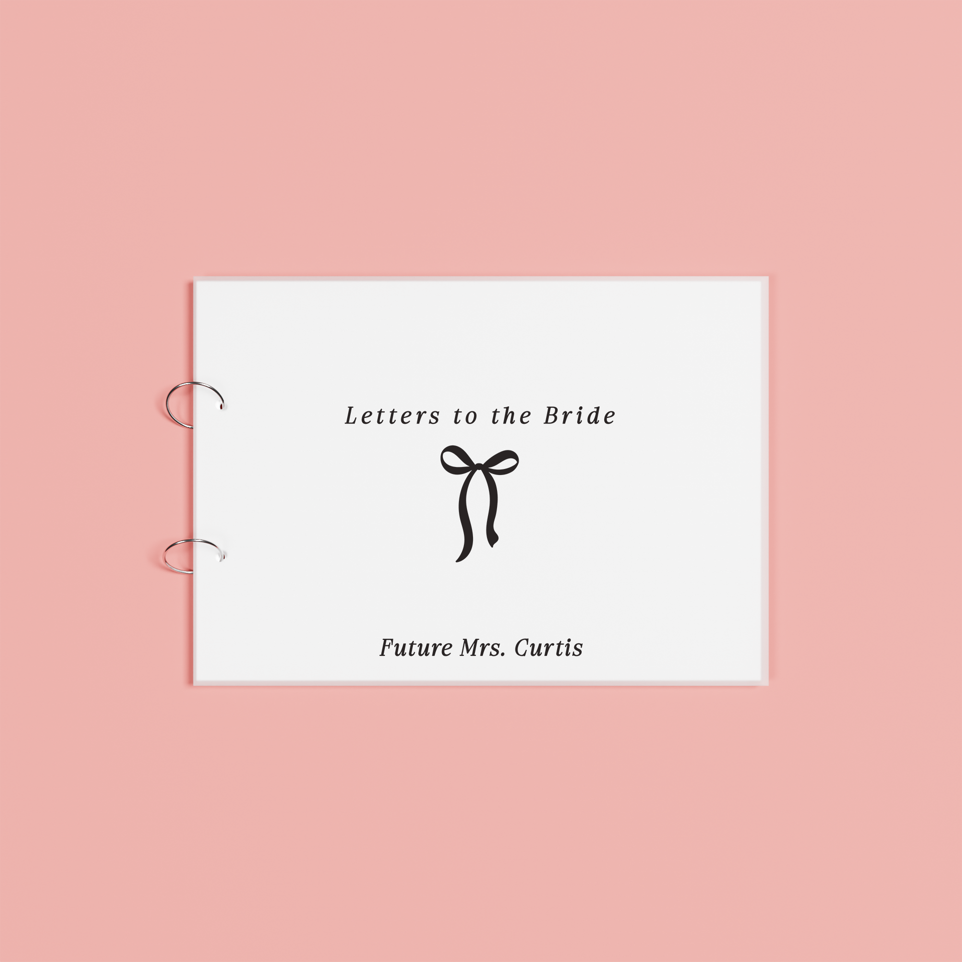 Mila personalised guest book, black text on frosted acrylic | Saint Sauvant Auckland NZ