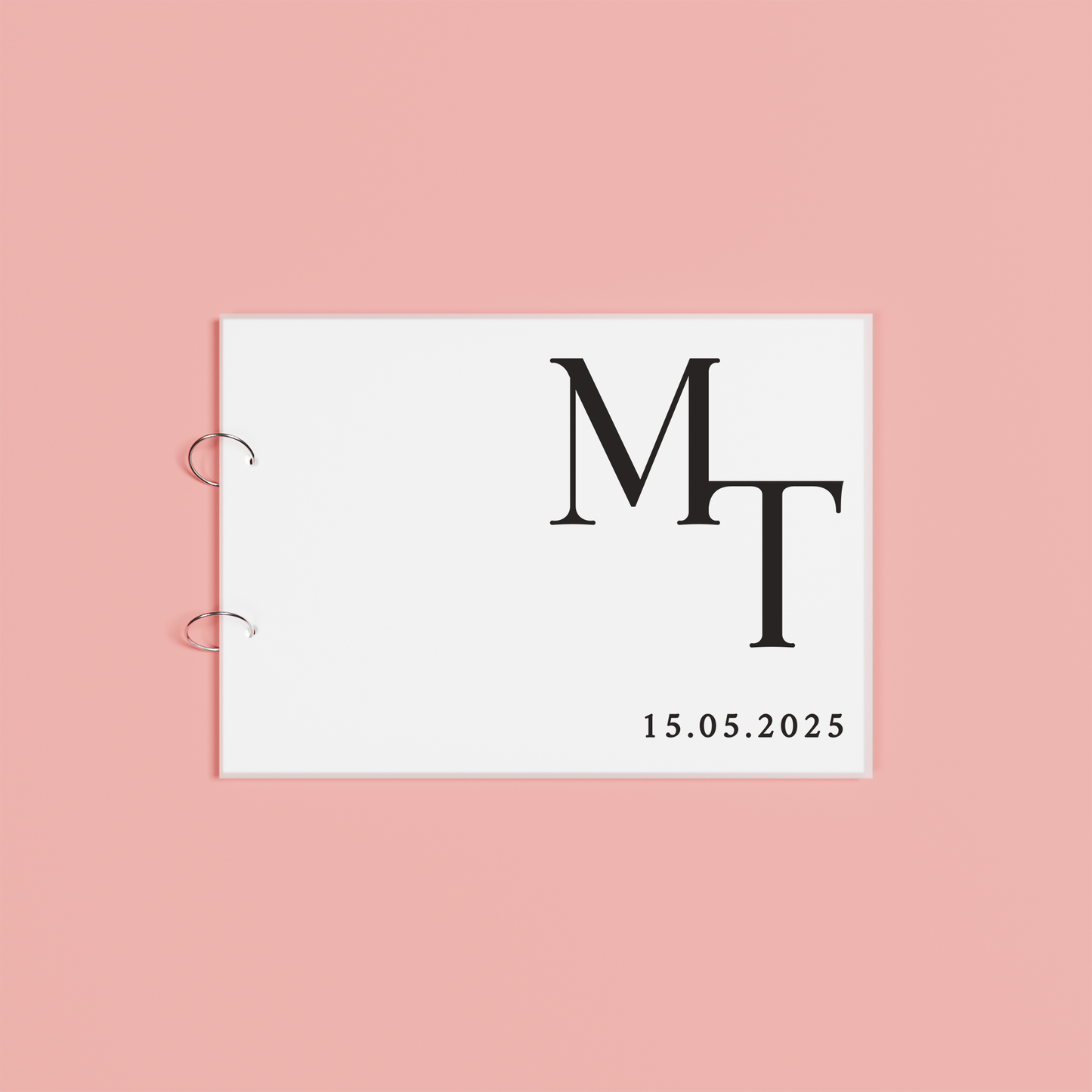 Opal personalised guest book, black text on frosted acrylic | Saint Sauvant Auckland NZ