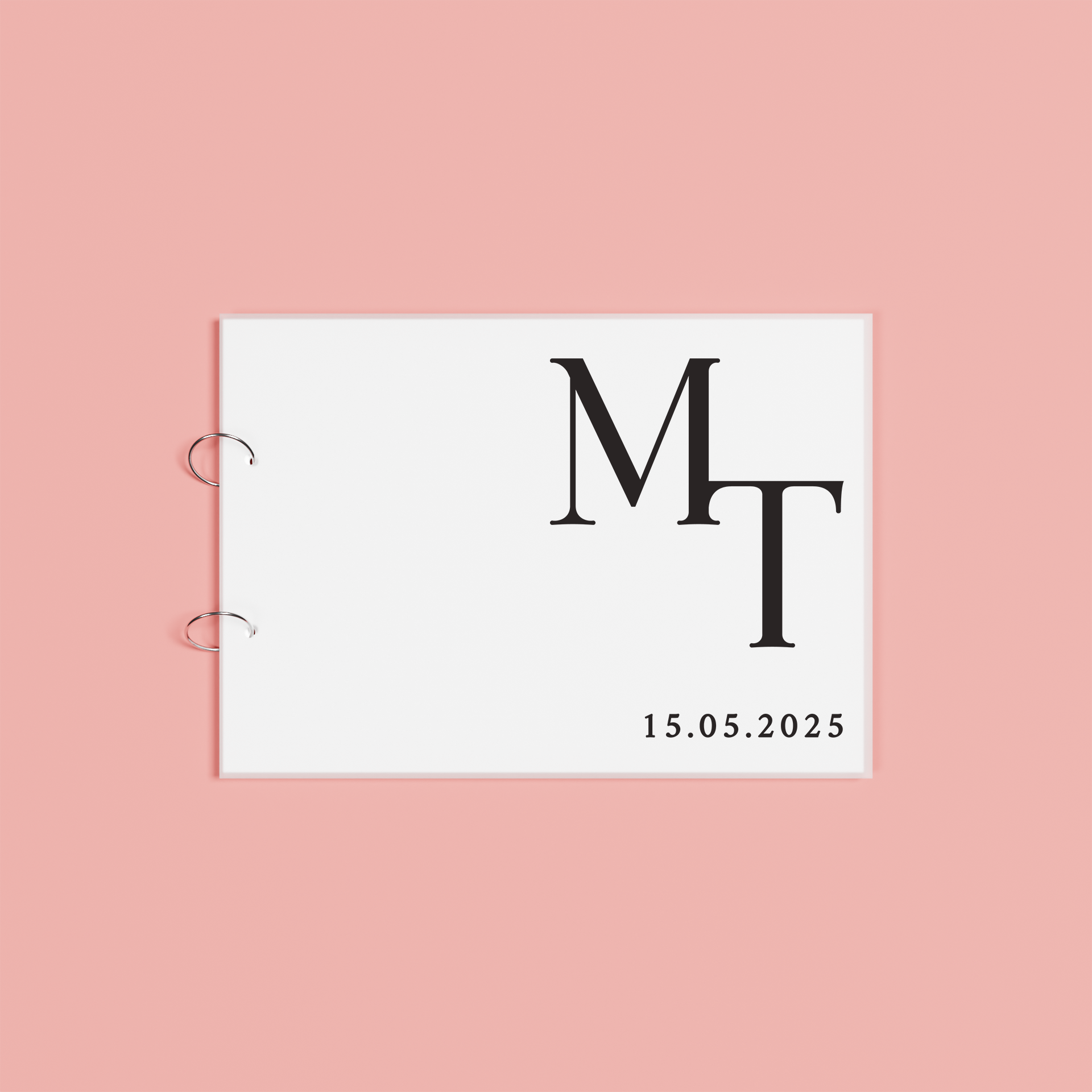 Opal personalised guest book, black text on frosted acrylic | Saint Sauvant Auckland NZ