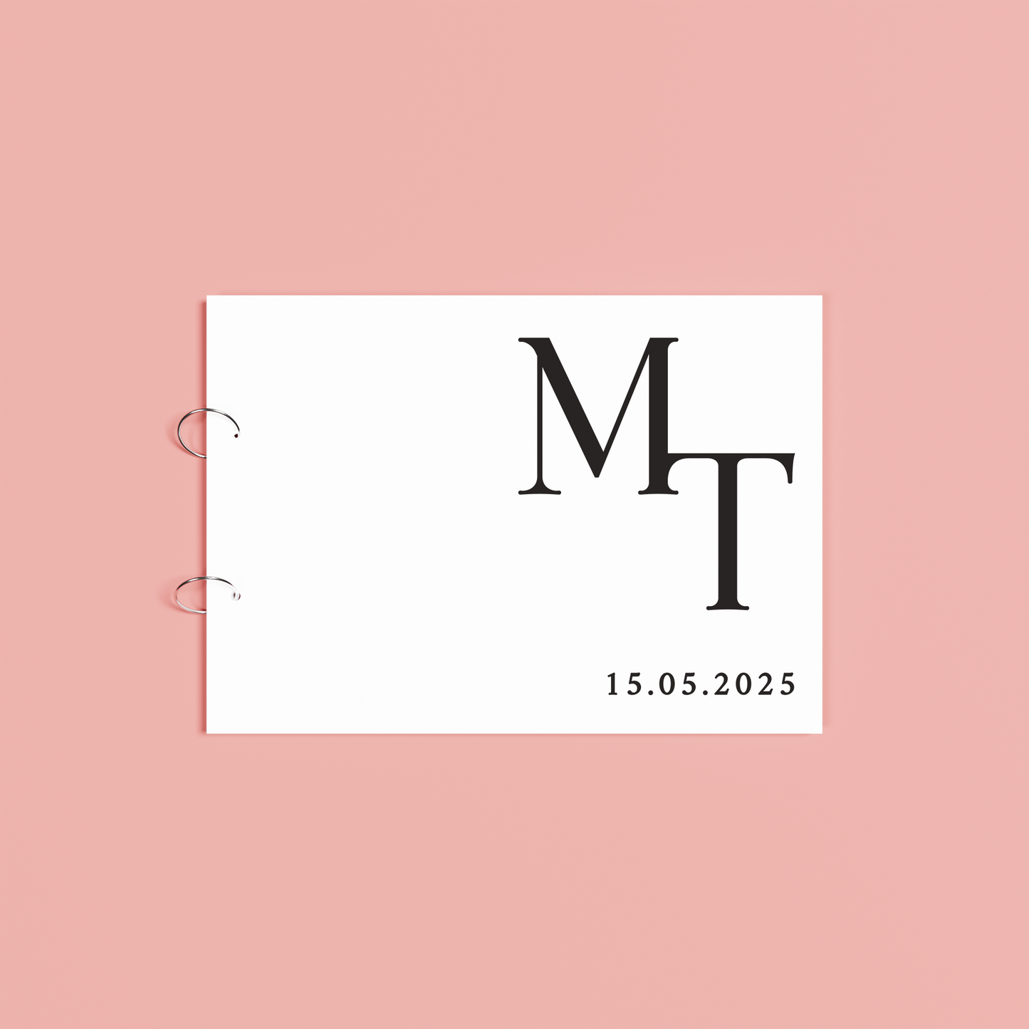 Opal personalised guest book, black text on white acrylic | Saint Sauvant Auckland NZ