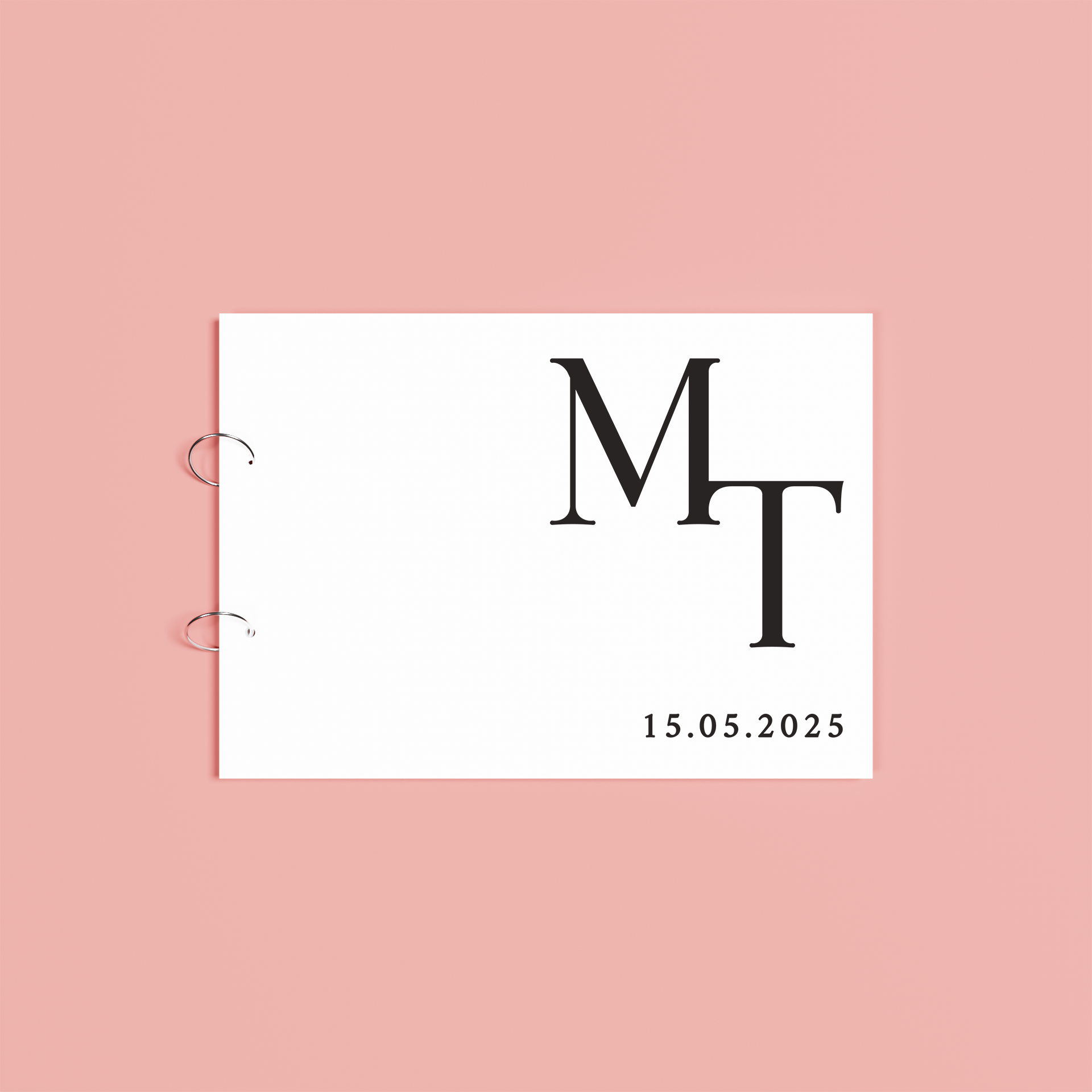 Opal personalised guest book, black text on white acrylic | Saint Sauvant Auckland NZ