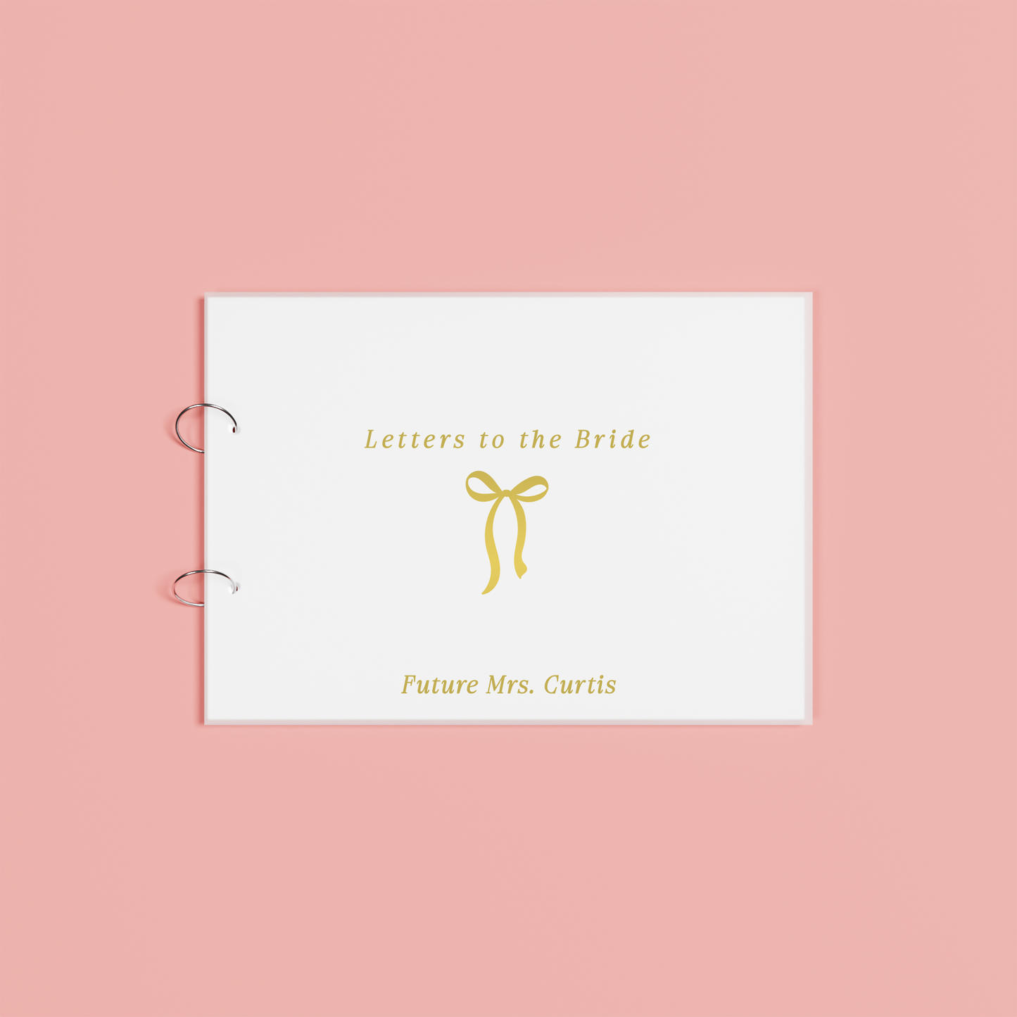 Mila personalised guest book, gold text on frosted acrylic | Saint Sauvant Auckland NZ