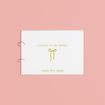 Mila personalised guest book, gold text on frosted acrylic | Saint Sauvant Auckland NZ