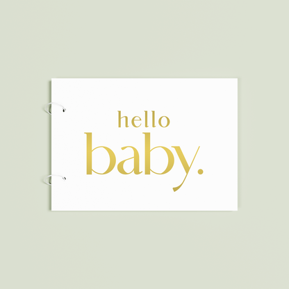 Jardin personalised guest book, gold text on white acrylic | Saint Sauvant Auckland NZ