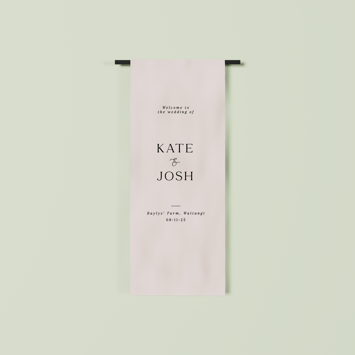 Marseille fabric welcome sign in oat 1.5m | Saint Sauvant Auckland NZ