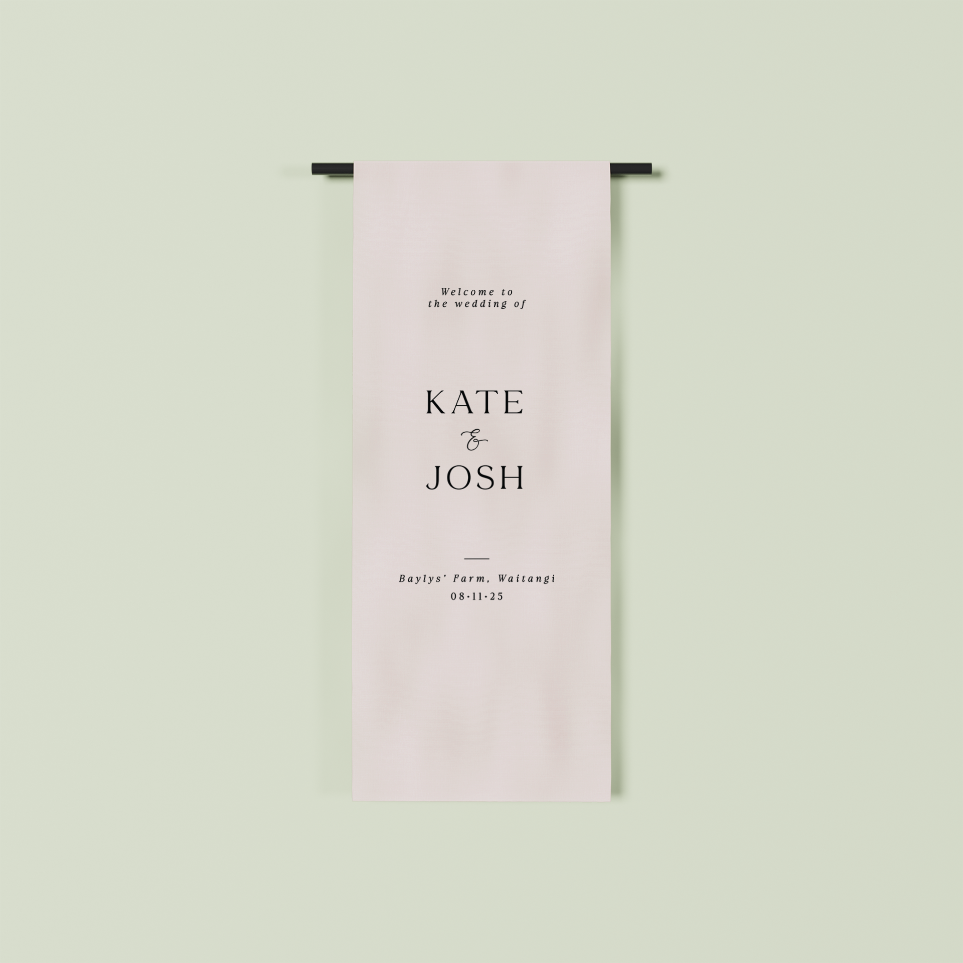Marseille fabric welcome sign in oat 1.5m | Saint Sauvant Auckland NZ
