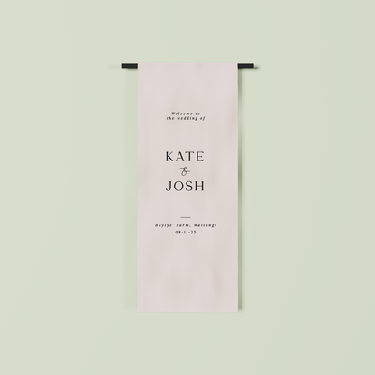 Marseille fabric welcome sign in oat 1.5m | Saint Sauvant Auckland NZ