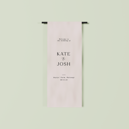 Marseille fabric welcome sign in oat 1.5m | Saint Sauvant Auckland NZ