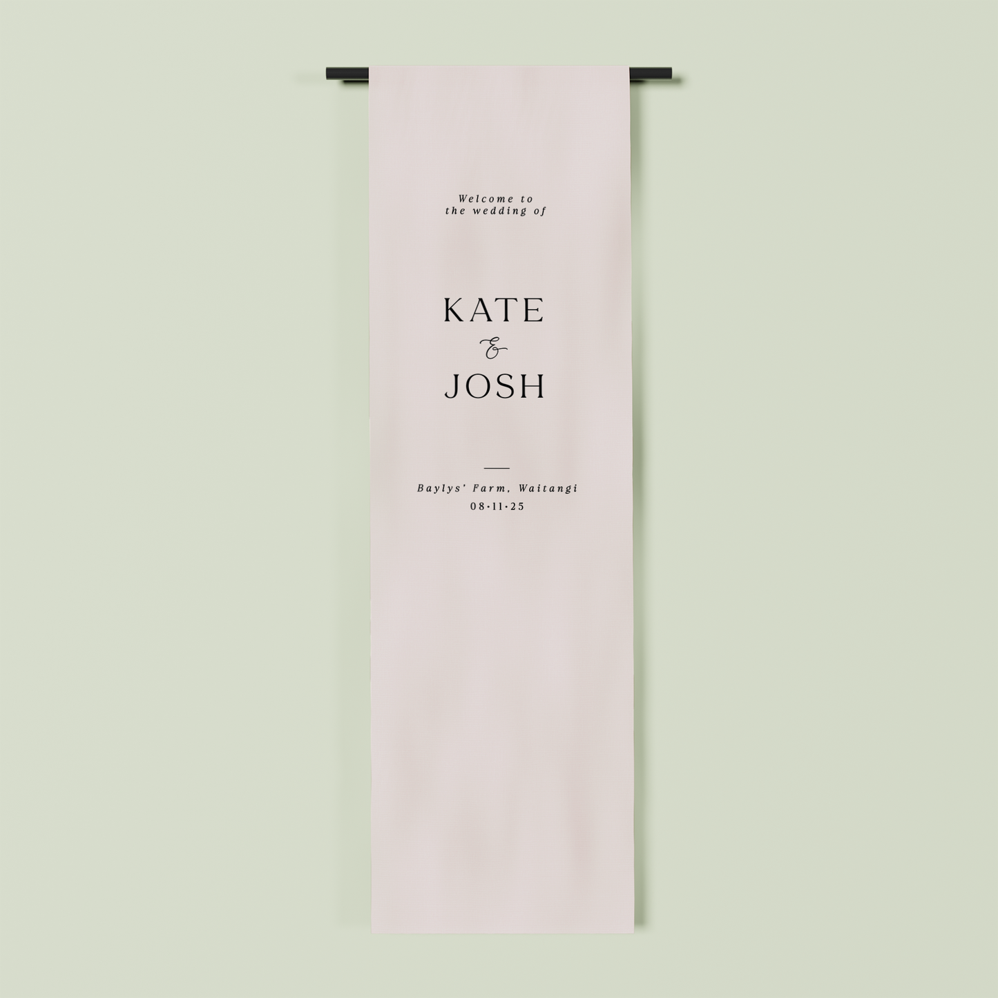Marseille fabric welcome sign in oat 2m | Saint Sauvant Auckland NZ