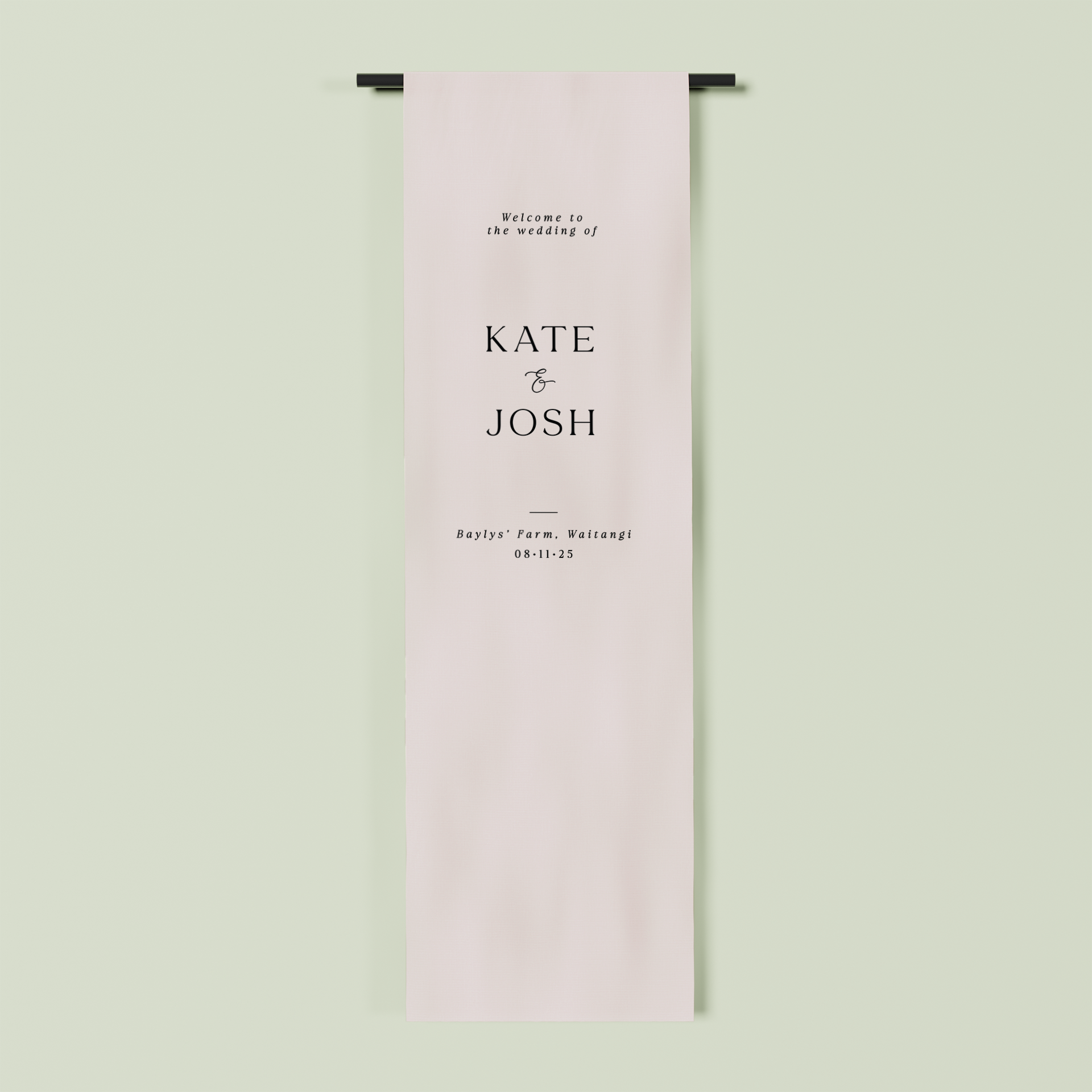 Marseille fabric welcome sign in oat 2m | Saint Sauvant Auckland NZ