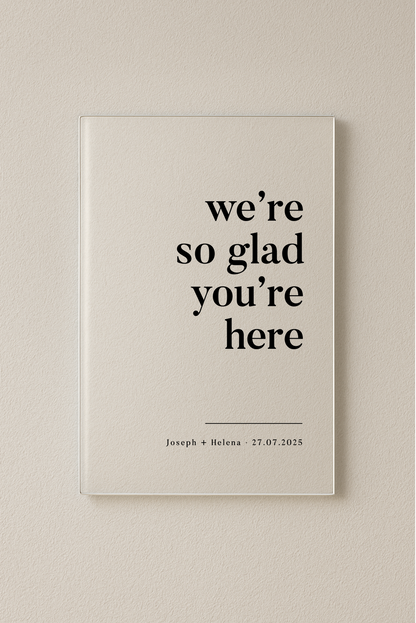 Milan personalised acrylic welcome sign | Saint Sauvant Auckland NZ