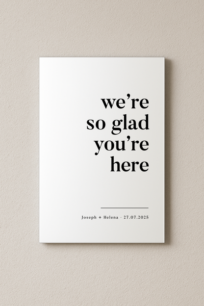 Milan acrylic welcome sign, black text on white acrylic | Saint Sauvant Auckland NZ