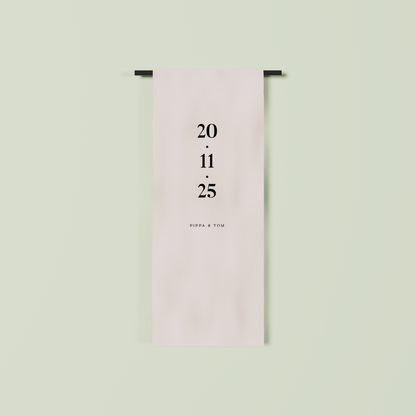 Monaco fabric welcome sign in oat 1.5m | Saint Sauvant Auckland NZ