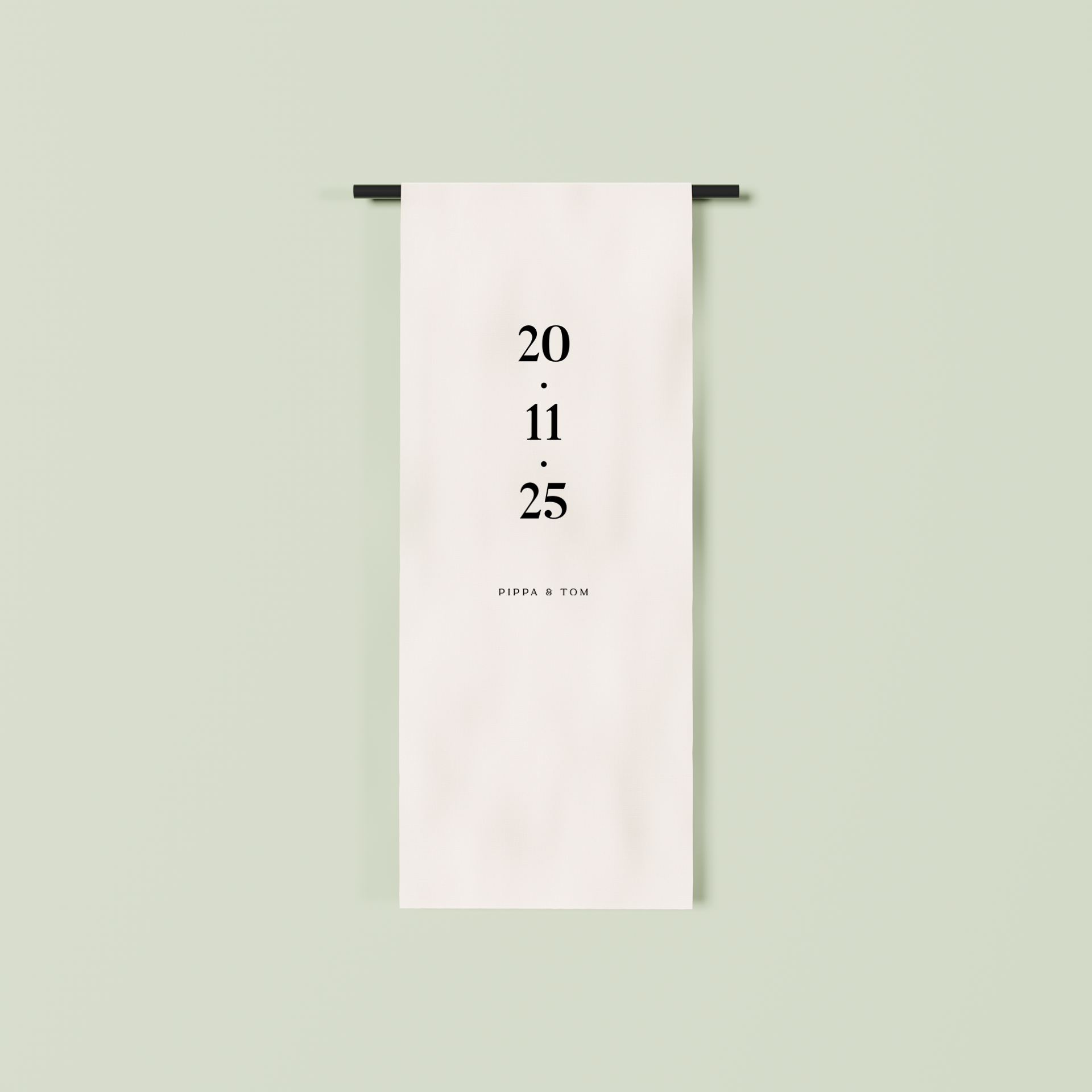 Monaco fabric welcome sign in white 1.5m | Saint Sauvant Auckland NZ