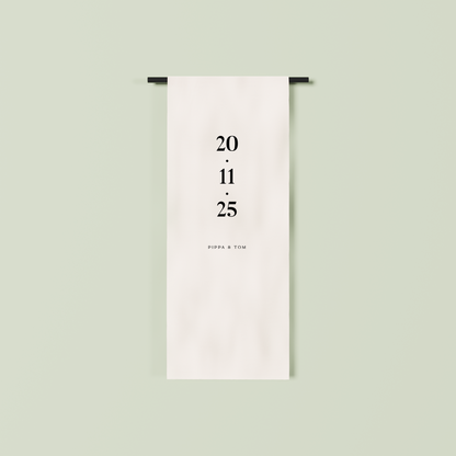 Monaco fabric welcome sign in white 1.5m | Saint Sauvant Auckland NZ