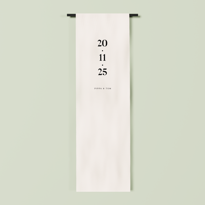 Monaco fabric welcome sign in white 2m | Saint Sauvant Auckland NZ