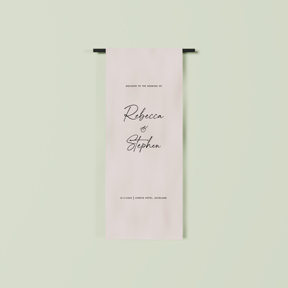 Paris fabric welcome sign in oat 1.5m | Saint Sauvant Auckland NZ
