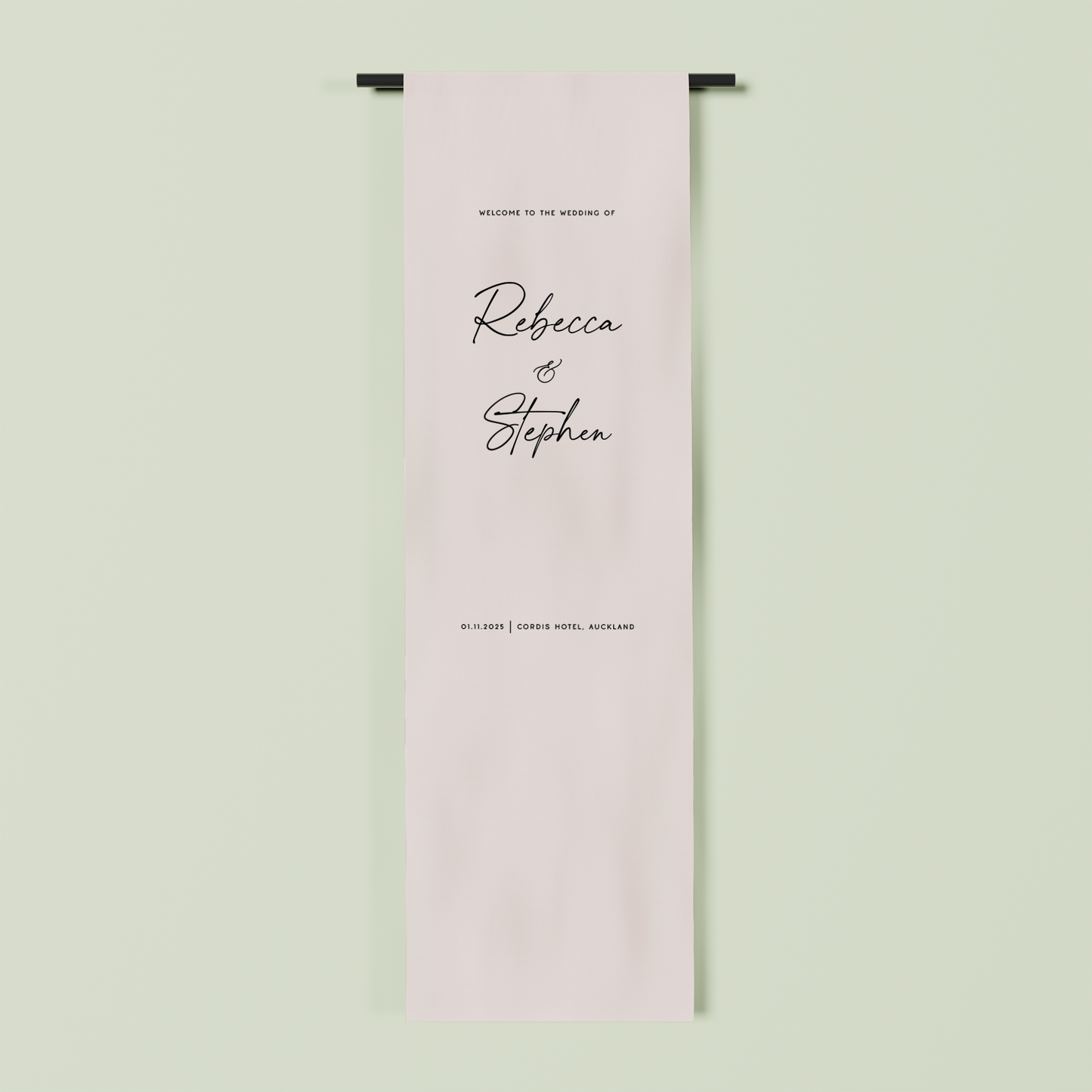 Paris fabric welcome sign in oat 2m | Saint Sauvant Auckland NZ