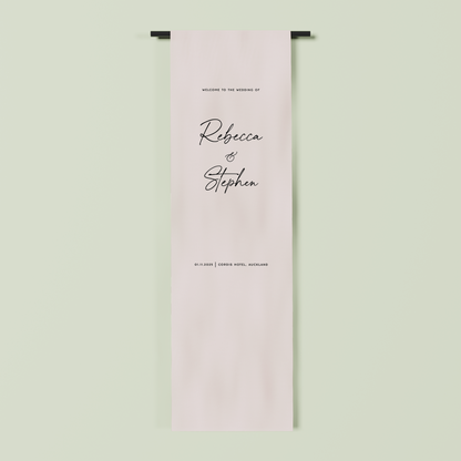 Paris fabric welcome sign in oat 2m | Saint Sauvant Auckland NZ