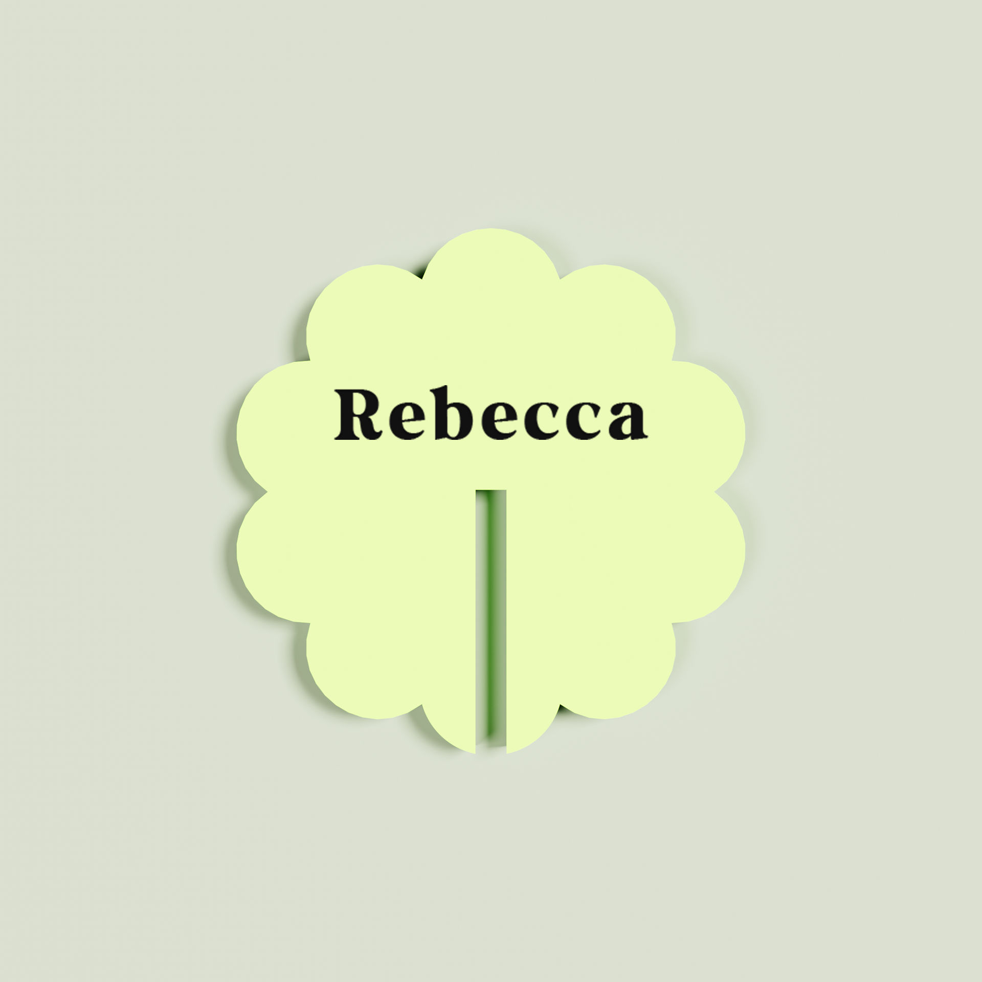 Buttercup acrylic drink tag in white | Saint Sauvant Auckland NZ