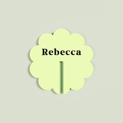 Buttercup acrylic drink tag in white | Saint Sauvant Auckland NZ