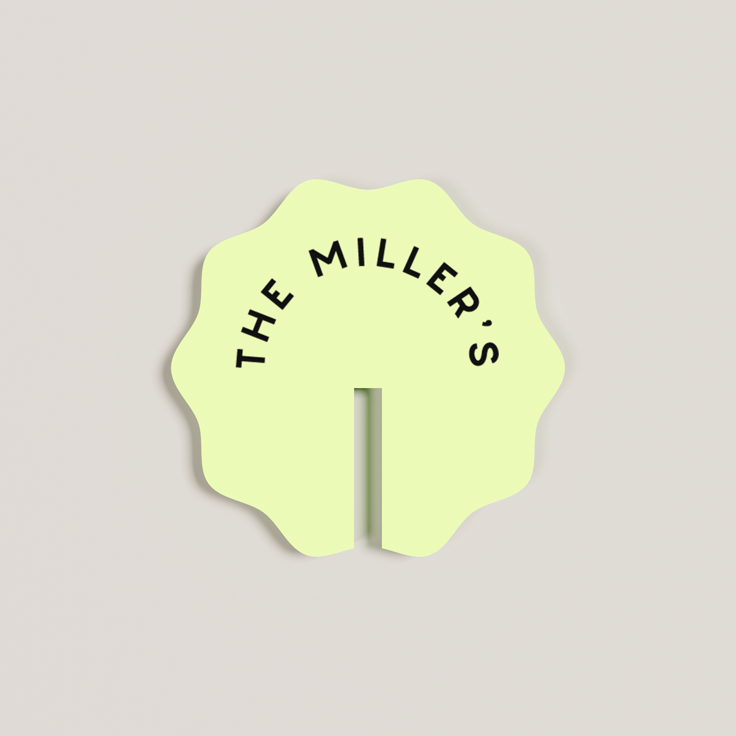 Marigold acrylic drink tag in white | Saint Sauvant Auckland NZ