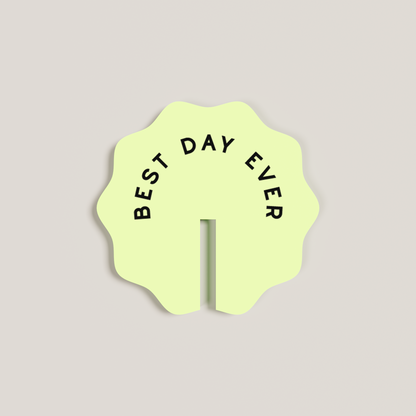 Orchid acrylic drink tag in pineapple | Saint Sauvant Auckland NZ