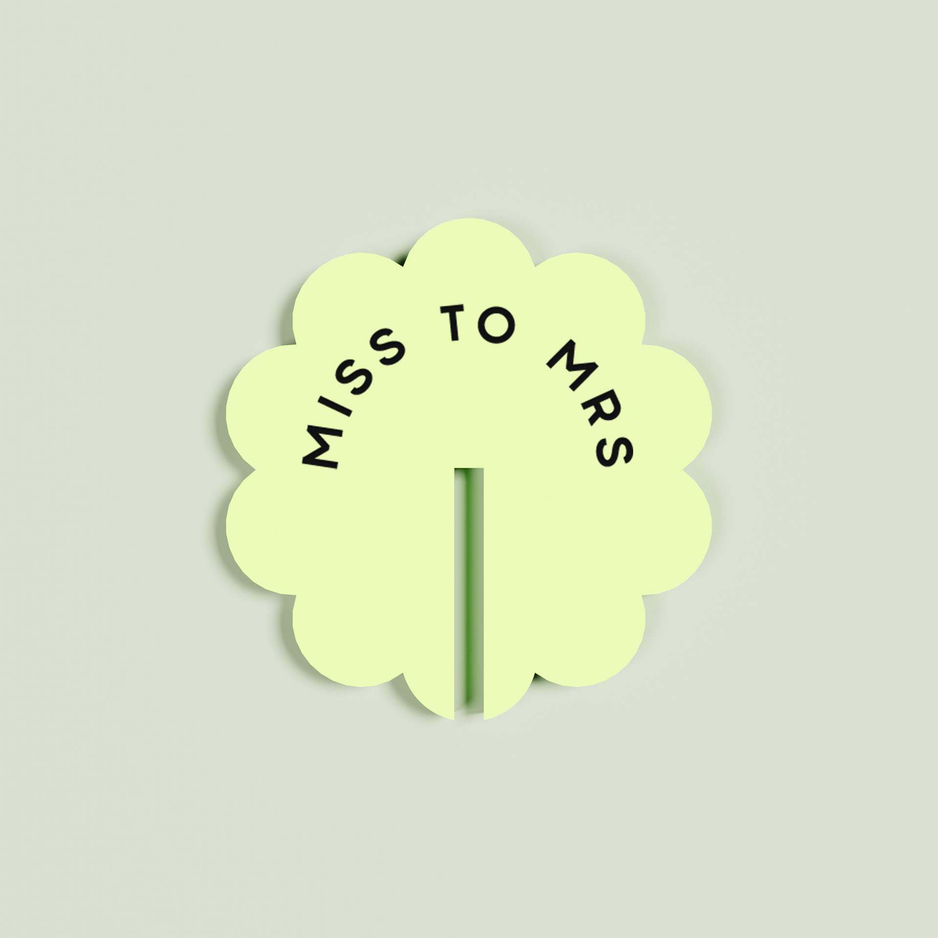 Gardenia acrylic drink tag in pineapple | Saint Sauvant Auckland NZ