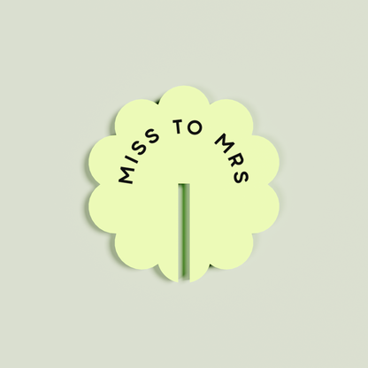 Gardenia acrylic drink tag in pineapple | Saint Sauvant Auckland NZ
