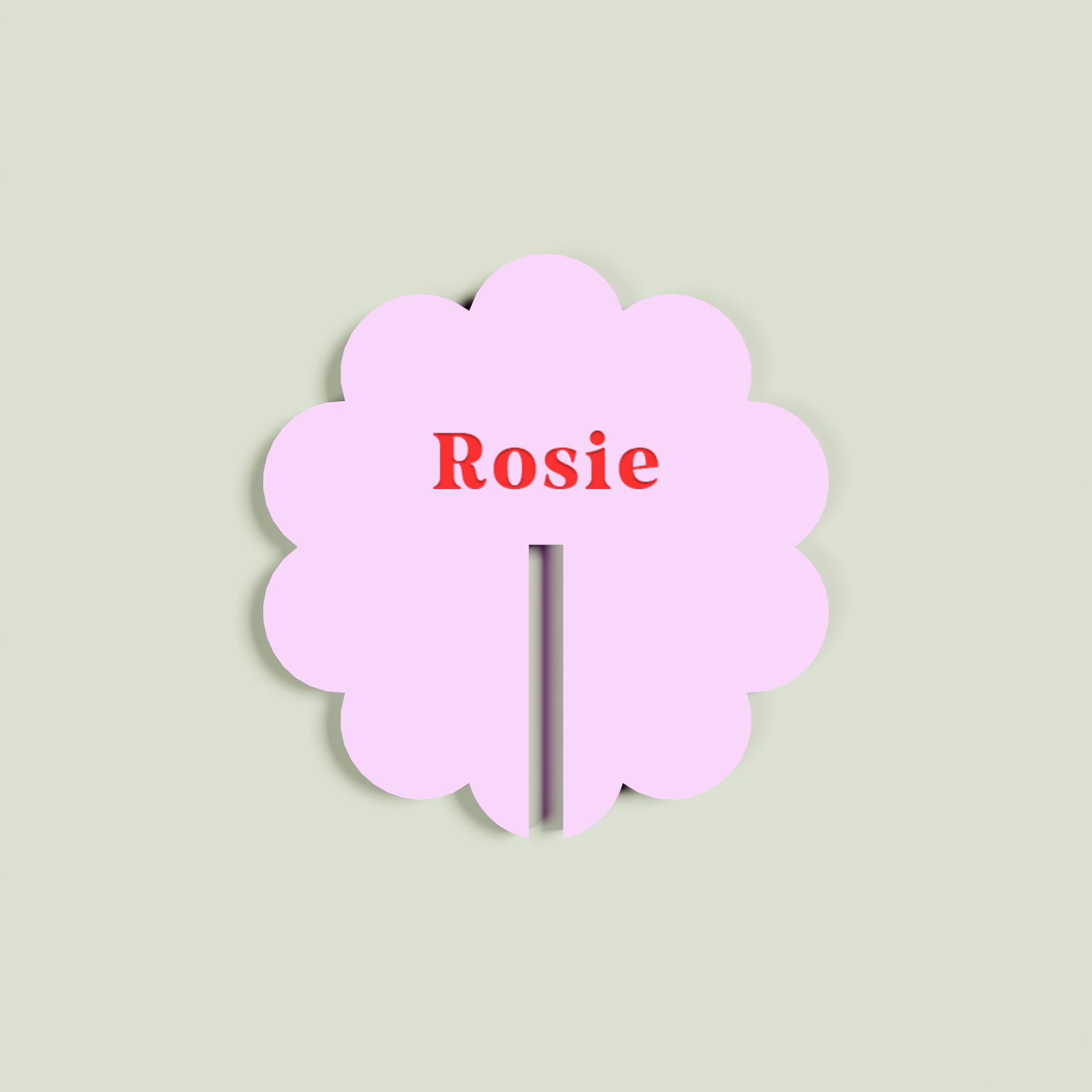 Buttercup acrylic drink tag in black | Saint Sauvant Auckland NZ