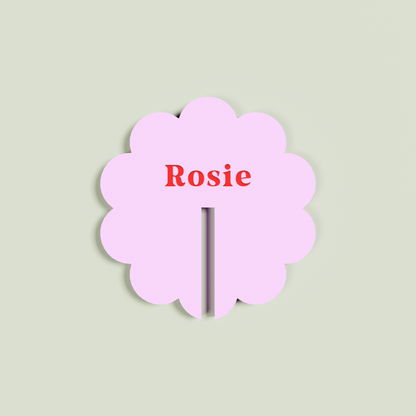 Buttercup acrylic drink tag in black | Saint Sauvant Auckland NZ