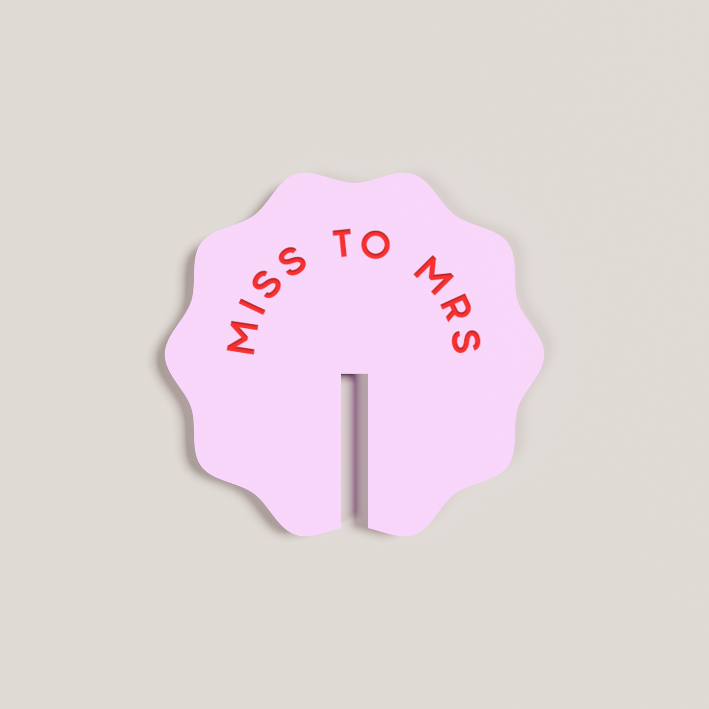 Camellia acrylic drink tag in frosted | Saint Sauvant Auckland NZ