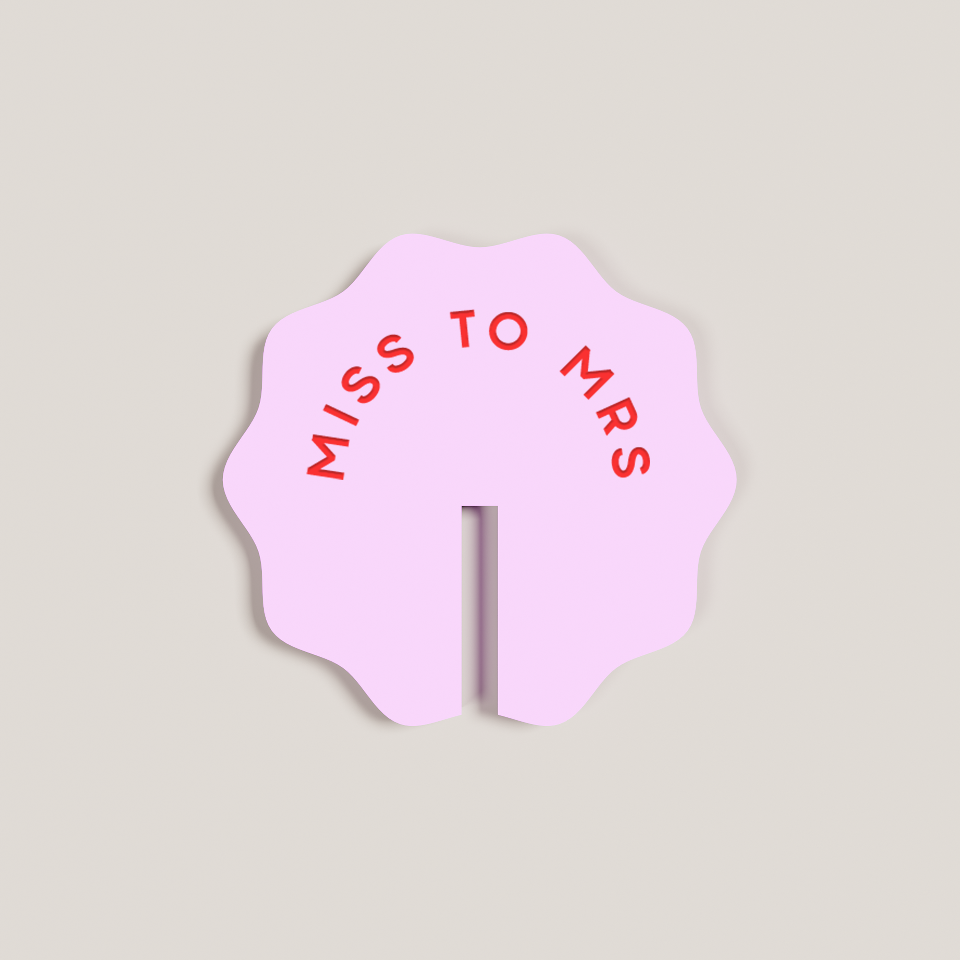 Camellia acrylic drink tag in frosted | Saint Sauvant Auckland NZ