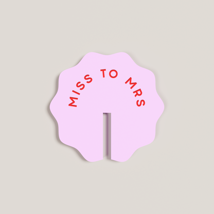 Camellia acrylic drink tag in frosted | Saint Sauvant Auckland NZ