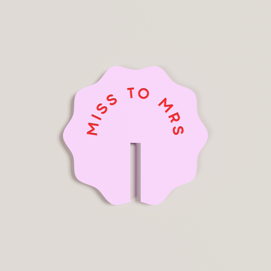 Camellia acrylic drink tag in frosted | Saint Sauvant Auckland NZ