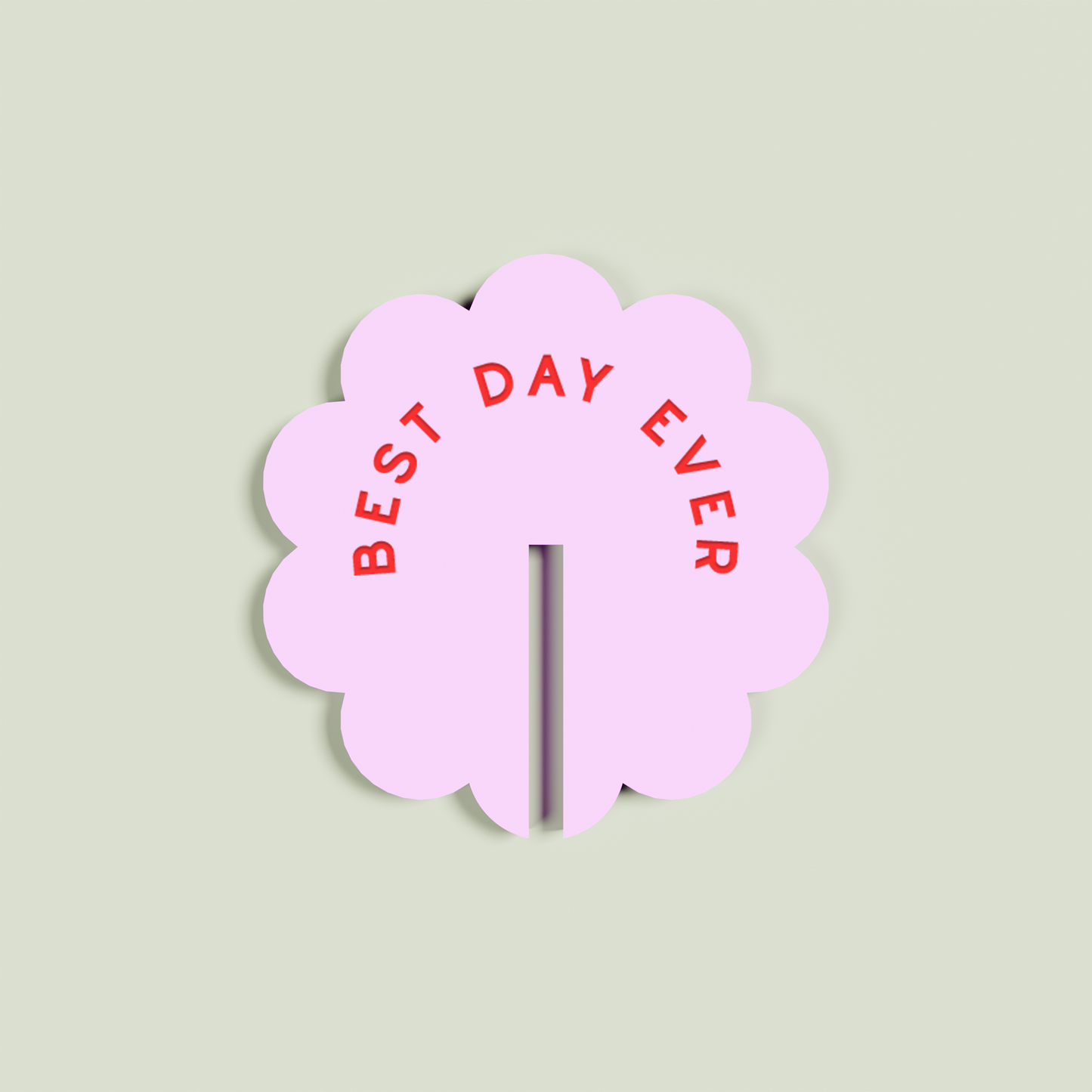 Peony acrylic drink tag in black | Saint Sauvant Auckland NZ