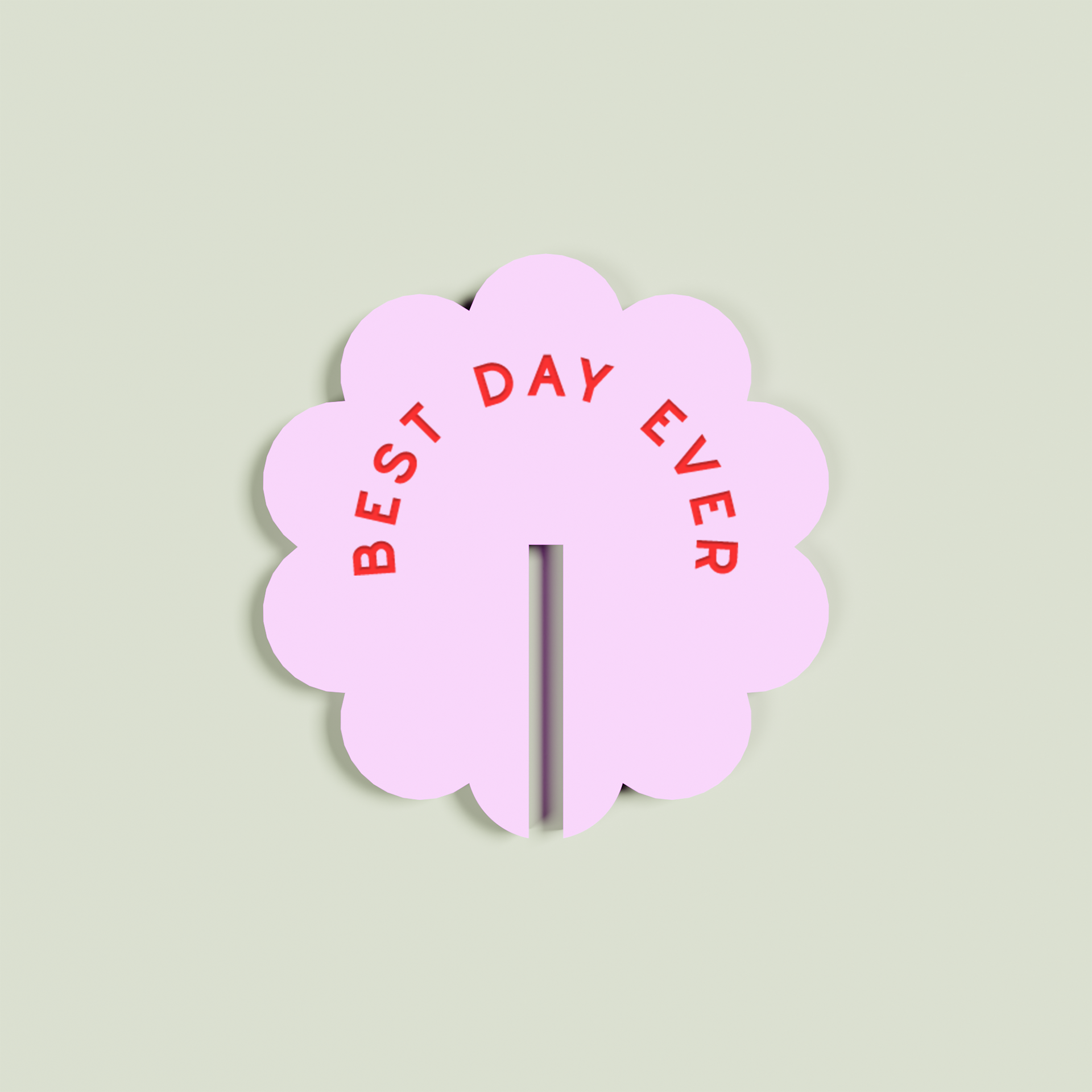 Peony acrylic drink tag in black | Saint Sauvant Auckland NZ