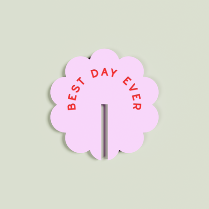 Peony acrylic drink tag in black | Saint Sauvant Auckland NZ