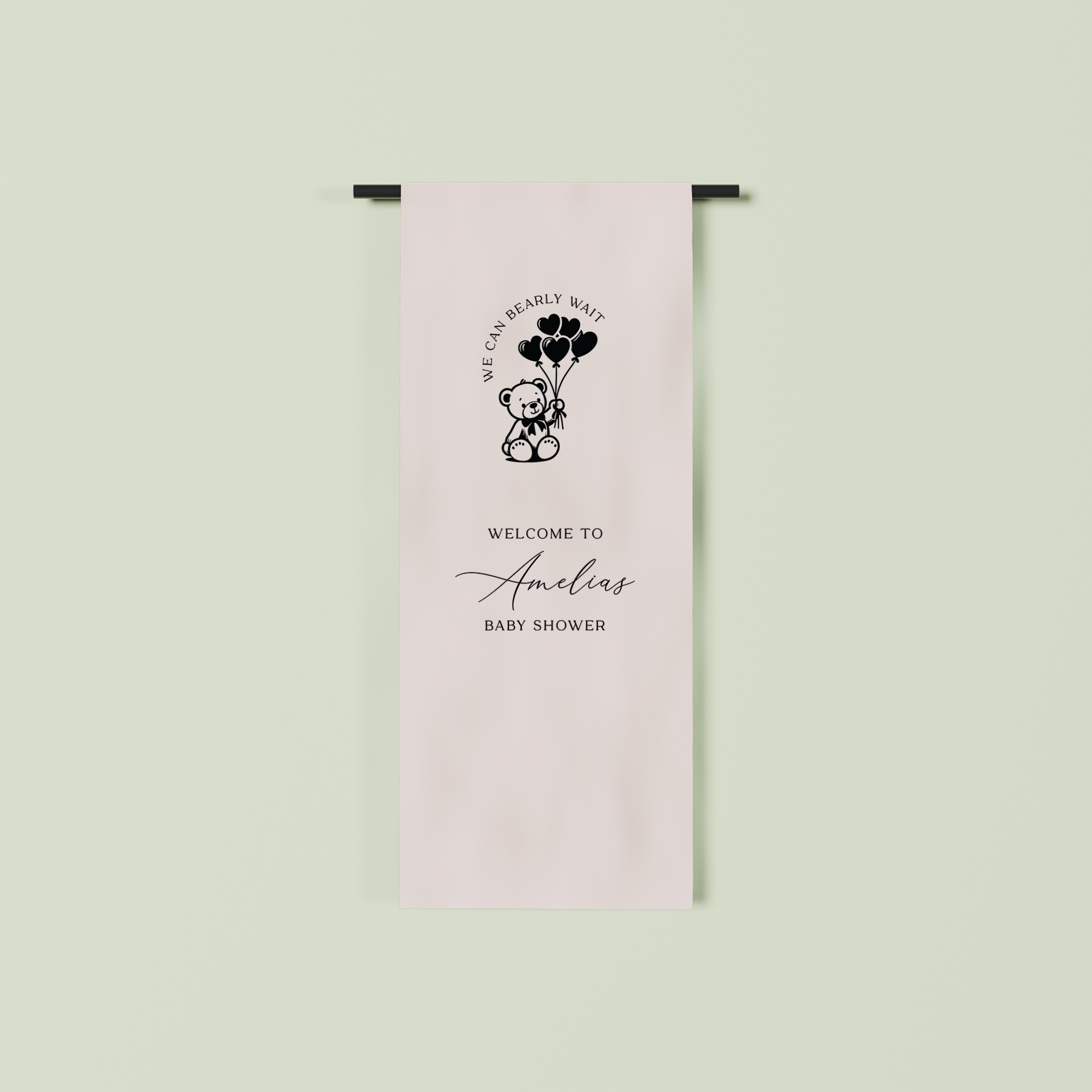 Provence fabric welcome sign in oat 1.5m | Saint Sauvant Auckland NZ