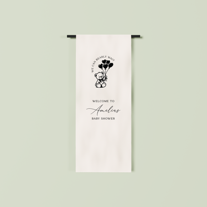 Provence fabric welcome sign in white 1.5m | Saint Sauvant Auckland NZ
