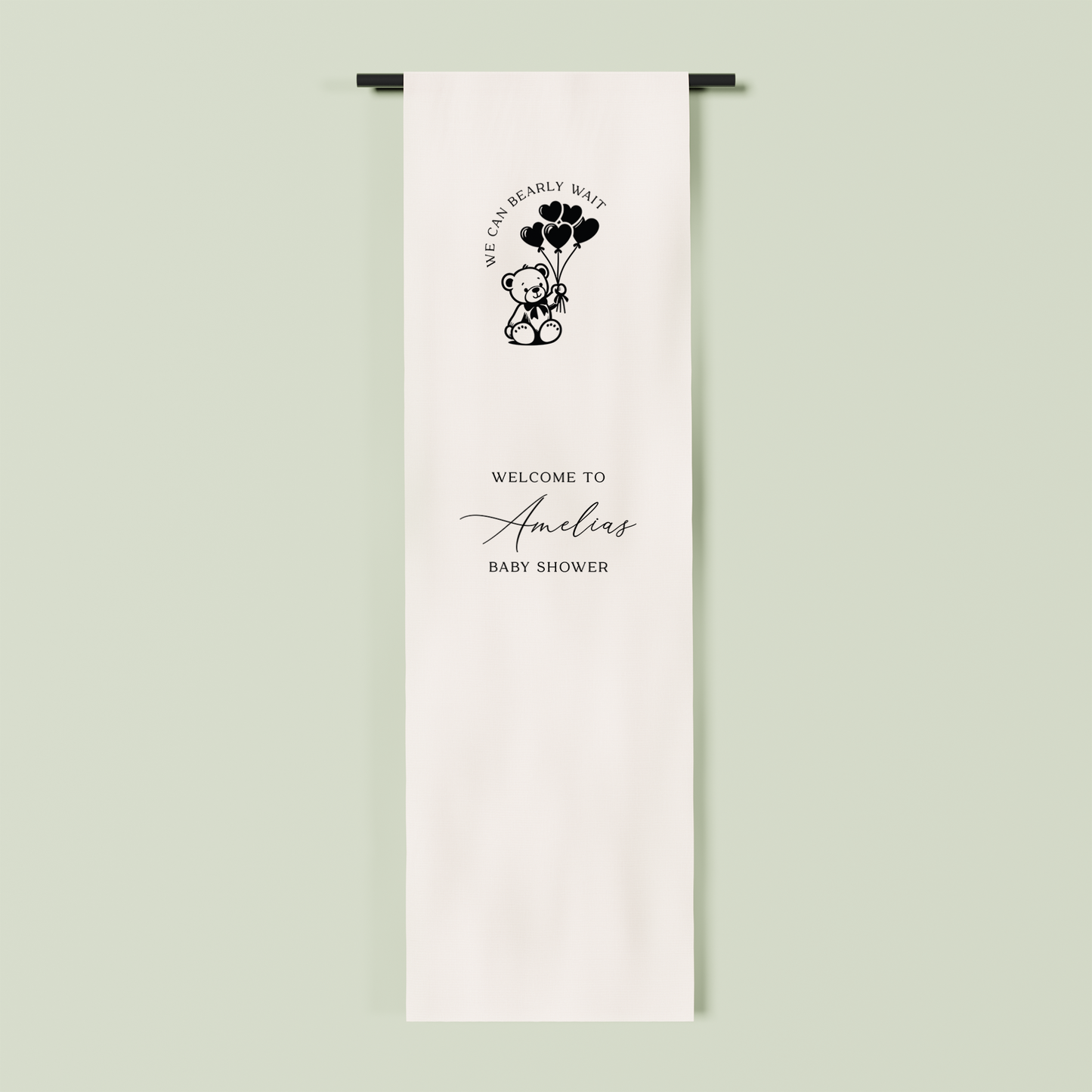 Provence fabric welcome sign in white 2m | Saint Sauvant Auckland NZ