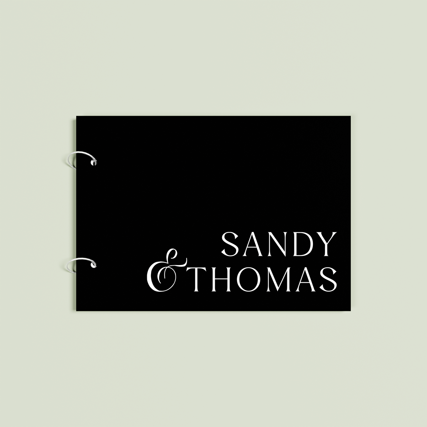 Reverie personalised guest book, white text on black acrylic | Saint Sauvant Auckland NZ