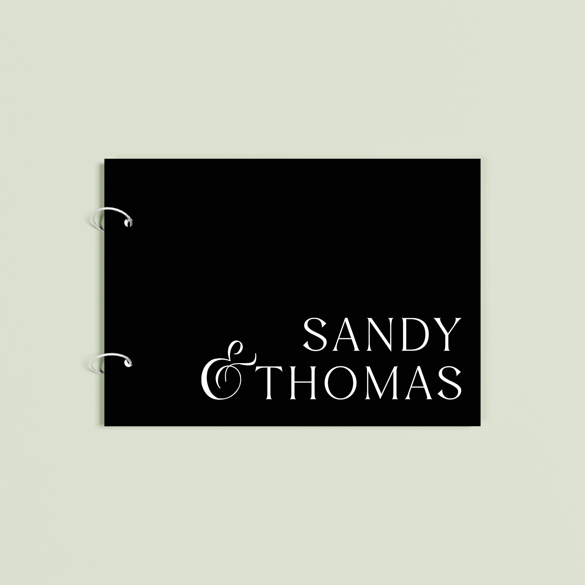 Reverie personalised guest book, white text on black acrylic | Saint Sauvant Auckland NZ