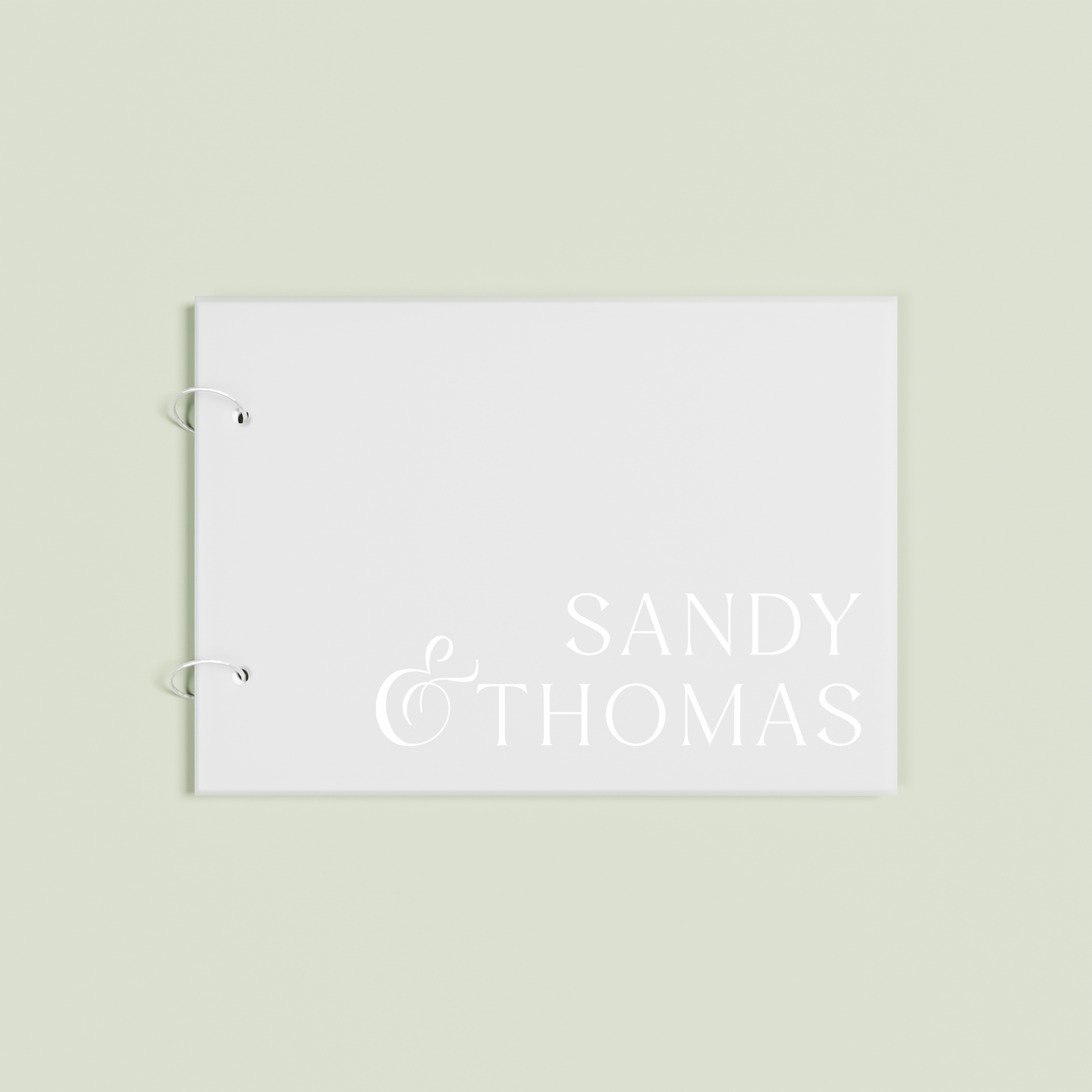 Reverie personalised guest book, white text on frosted acrylic | Saint Sauvant Auckland NZ