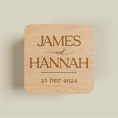 Diamond personalised engraved ring box | Saint Sauvant Auckland NZ