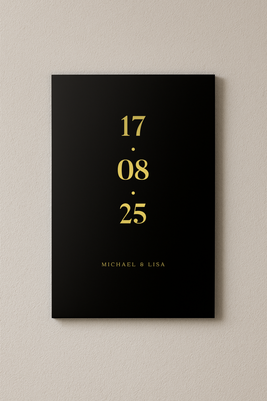 Rome acrylic welcome sign, gold text on black acrylic | Saint Sauvant Auckland NZ